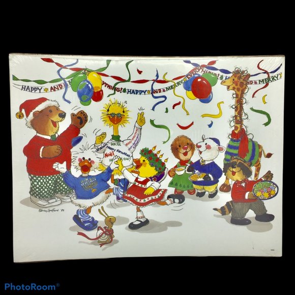 Lot Of 5 Vintage Suzys Zoo Prints Spafford Duckport Easter Christmas Summer Fall - Picture 3 of 6